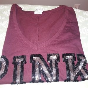 VS pink V neck top